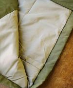 シルケットツイル中綿アウター　クルーワイドコート