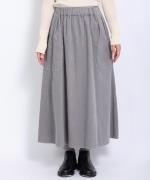 細コールコーデュロイ ポケットスカート