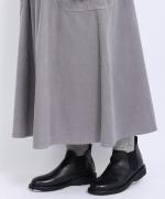 細コールコーデュロイ ポケットスカート