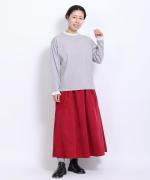 細コールコーデュロイ ポケットスカート