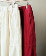 細コールコーデュロイ ポケットスカート