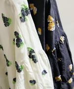 カットジャガード(パンジー)　6分袖ブラウス