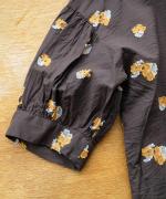 カットジャガード(パンジー)　6分袖ブラウス