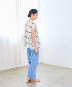 カットジャガード(パンジー)　フレンチブラウス