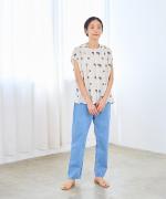 カットジャガード(パンジー)　フレンチブラウス