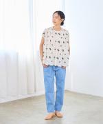 カットジャガード(パンジー)　フレンチブラウス