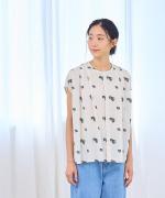 カットジャガード(パンジー)　フレンチブラウス