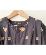 カットジャガード(パンジー)　フレンチブラウス