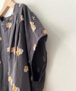 カットジャガード(パンジー)　フレンチブラウス