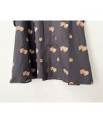 カットジャガード(パンジー)　フレンチブラウス