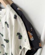 カットジャガード(パンジー)　フレンチブラウス