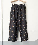 カットジャガード(パンジー)　ストレートワイドパンツ