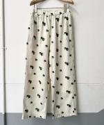 カットジャガード(パンジー)　ストレートワイドパンツ