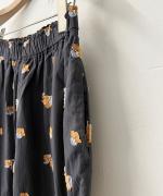 カットジャガード(パンジー)　ストレートワイドパンツ