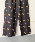 カットジャガード(パンジー)　ストレートワイドパンツ