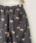 カットジャガード(パンジー)　ストレートワイドパンツ