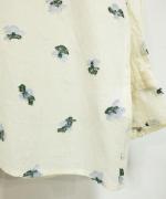 カットジャガード　スタンドカラーブラウス