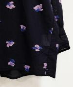 カットジャガード　スタンドカラーブラウス