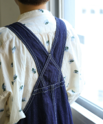 カットジャガード　スタンドカラーブラウス