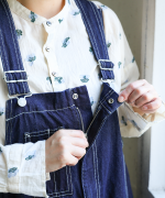 カットジャガード　スタンドカラーブラウス