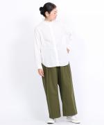 100/2ライトツイストボイル　スタンドフリルブラウス