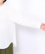 100/2ライトツイストボイル　スタンドフリルブラウス