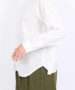 100/2ライトツイストボイル　スタンドフリルブラウス