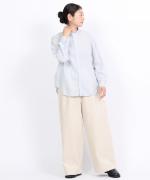 100/2ライトツイストボイル　スタンドフリルブラウス