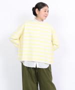 100/2ライトツイストボイル　スタンドフリルブラウス