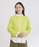 100/2ライトツイストボイル　スタンドフリルブラウス