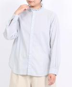 100/2ライトツイストボイル　スタンドフリルブラウス