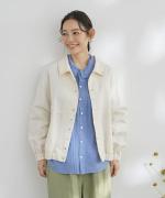 シャンブレー×レース ブラウス