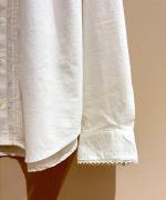 シャンブレー×レース ブラウス