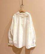 シャンブレー×レース ブラウス