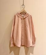 シャンブレー×レース ブラウス