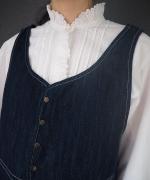 コットンリネンデニム 2wayベスト