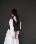 コットンリネンデニム 2wayベスト