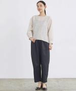 シアージャガード　ドットブラウス