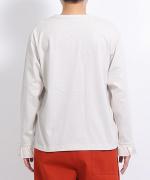 トロワ天竺　袖口フリル長袖