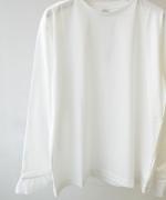 トロワ天竺　袖口フリル長袖