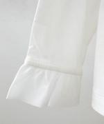 トロワ天竺　袖口フリル長袖