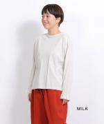 トロワ天竺　袖口フリル長袖