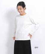 トロワ天竺　袖口フリル長袖