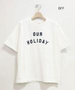 ドライコットン天竺　ロゴT(OUR HOLIDAY)