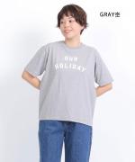 ドライコットン天竺　ロゴT(OUR HOLIDAY)