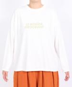 トロワ天竺 プレーンロンT　ロゴ