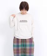 トロワ天竺 プレーンロンT　ロゴ