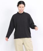 ドライコットン天竺　衿フリル長袖