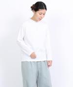 ドライコットン天竺　衿フリル長袖