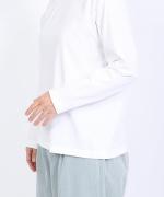 ドライコットン天竺　衿フリル長袖